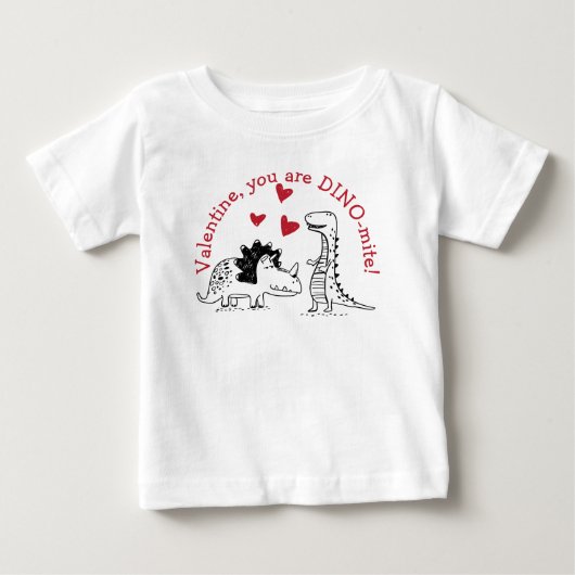 Pour Bébé T-shirt de la Saint Valentin Dinomite (Devant)