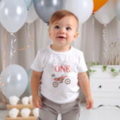 Pour Bébé T-shirt de naissance moto rouge terre rapide un bé