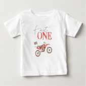Pour Bébé T-shirt de naissance moto rouge terre rapide un bé (Devant)
