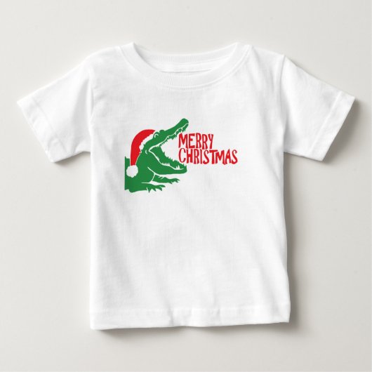 Pour Bébé T-shirt de Noël de l'alligator (Devant)