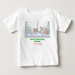 Pour Bébé T-shirt de Noël familial - Cosy Winter Fox Scene