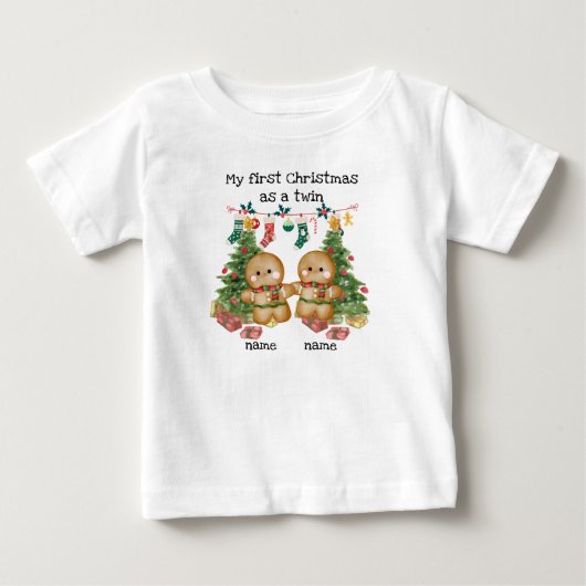 Pour Bébé T-shirt de Noël Twins (Devant)