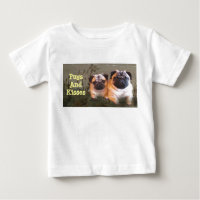 T-shirt de nourrisson de carlins et de baisers