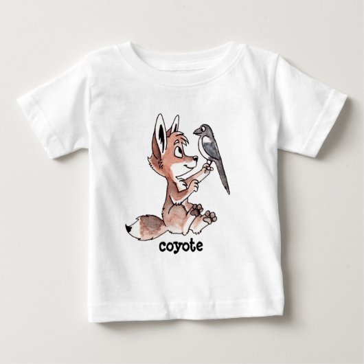 Pour Bébé T-shirt de nourrisson de coyote et de pie (Devant)