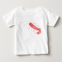 T-shirt de nourrisson de crevette rose