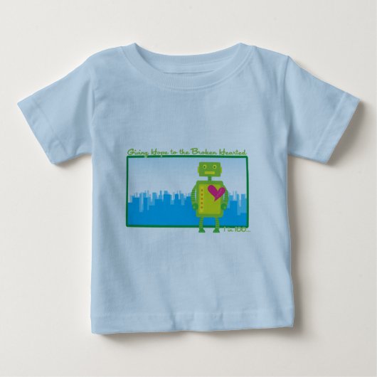 Pour Bébé T-shirt de nourrisson de HeartBot (Devant)