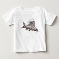 T-shirt de nourrisson de poisson-chat de