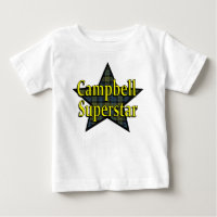 T-shirt de nourrisson de superstar de Campbell