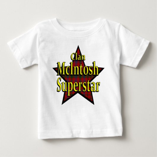Pour Bébé T-shirt de nourrisson de superstar de McIntosh de (Devant)