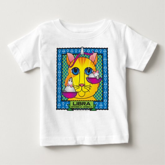 Pour Bébé T-shirt de nourrisson de Zodicat de Balance (Devant)