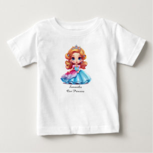Pour Bébé T-shirt de princesse avec texte modifiable