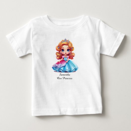 Pour Bébé T-shirt de princesse avec texte modifiable (Devant)