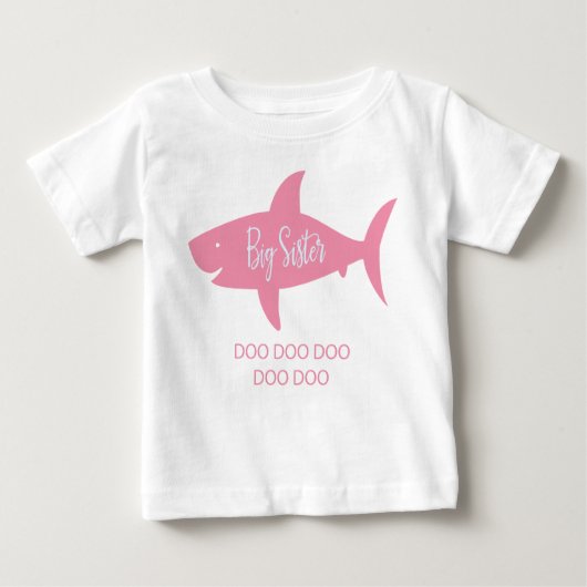 Pour Bébé T-shirt de requin de grande soeur (Devant)