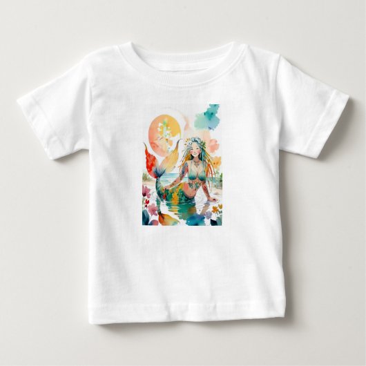 Pour Bébé T-shirt de sirène (Devant)