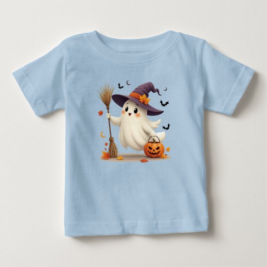 Pour Bébé T-Shirt de sorcière fantôme mignonne Halloween Tod (Devant)