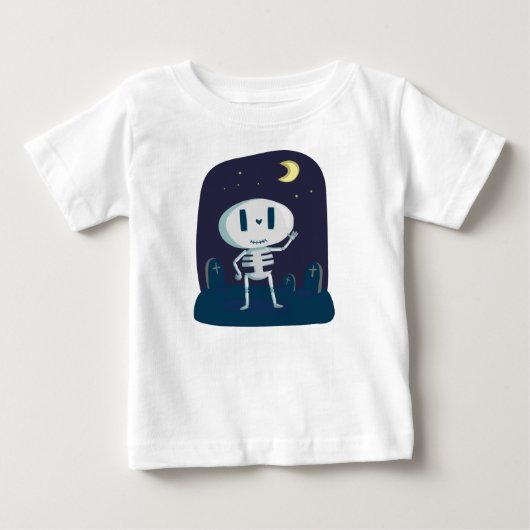 Pour Bébé T-shirt de squelette de Halloween (Devant)
