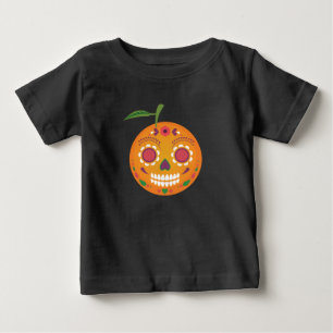 Pour Bébé T-shirt d'enfant en bas âge de noir de crâne de