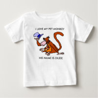 T-SHIRT D'ENFANT EN BAS ÂGE DE SINGE D'ANIMAL