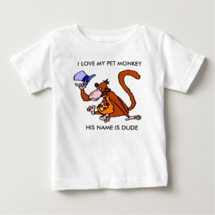 POUR BÉBÉ T-SHIRT D'ENFANT EN BAS ÂGE DE SINGE D'ANIMAL
