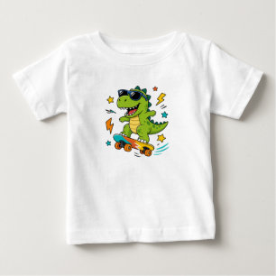 Pour Bébé T-shirt dinosaure T-Rex skater – Enfant et tout-pe