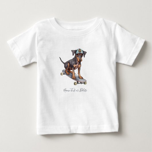Pour Bébé T-Shirt Doberman Aquarelle (Devant)
