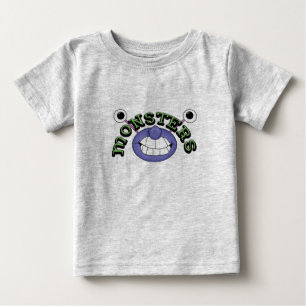 Pour Bébé T-shirt drôle de 2 de yeux de thème de monstre