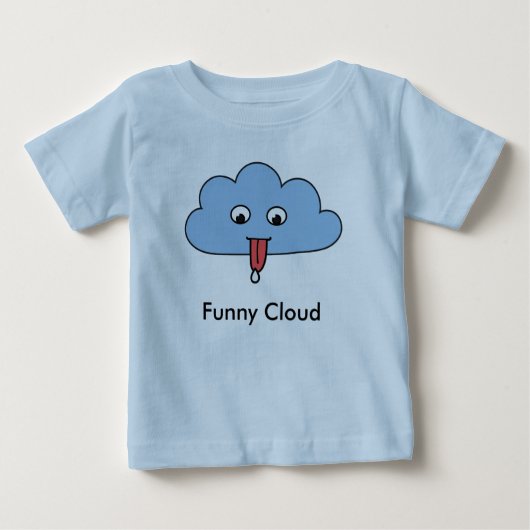 Pour Bébé T-shirt drôle de nourrisson de nuage (Devant)