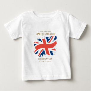 Pour Bébé T-shirt du drapeau du roi Charles III Union Jack