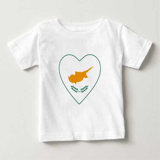 Pour Bébé T-shirt du pavillon chypriote (Devant)