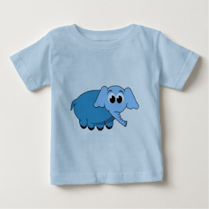 Pour Bébé T-shirt éléphant bleu