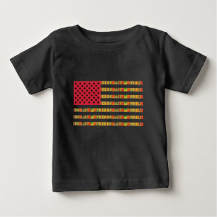 Pour Bébé T-Shirt Enfant Drapeau Afro-Américain