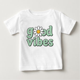 Pour Bébé T-Shirt Enfant Fleur de Daisy Vibes Rétro