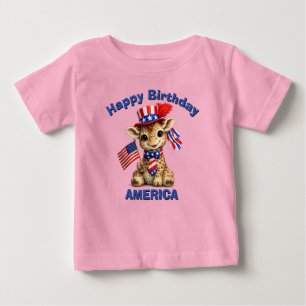 Pour Bébé T-Shirt Enfant Girafe (5h) Patriotique
