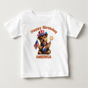 Pour Bébé T-Shirt Enfant Patriotique Welsh Terrier (2ae)