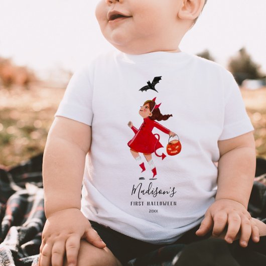 Pour Bébé T-shirt enfant rouge diable d'Halloween