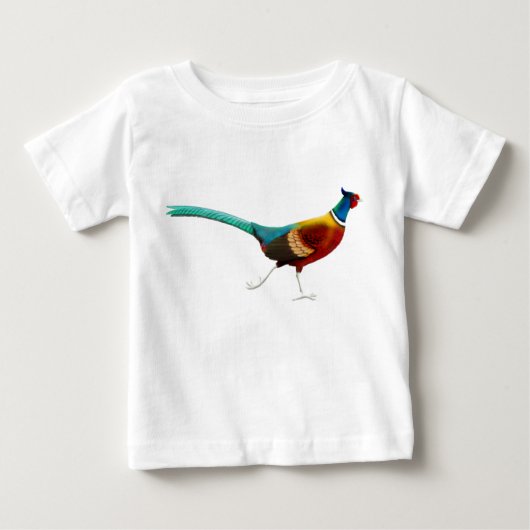 Pour Bébé T-shirt étranglé de nourrisson de faisan d'anneau (Devant)
