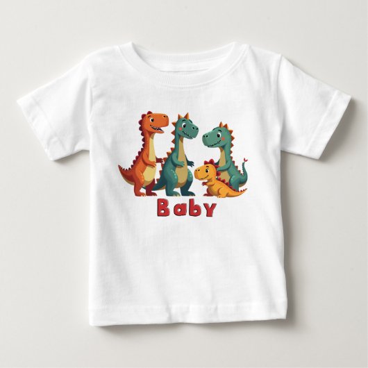 Pour Bébé T-shirt famille Dinosaur (bébé) (Devant)
