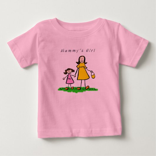 Pour Bébé T-shirt 'Fille de Mummy' (brune) (Devant)