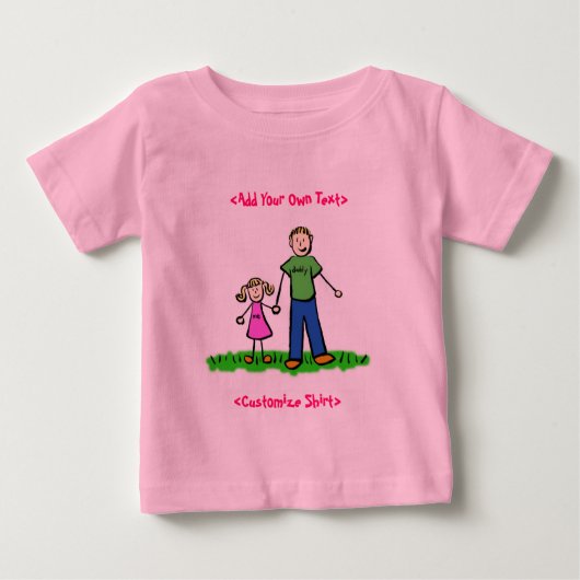 Pour Bébé T-shirt fille de papa (blond) (Devant)