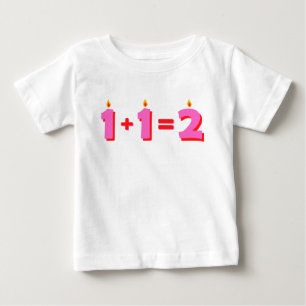 Pour Bébé T-shirt fille deux roses 2e anniversaire