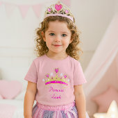 Pour Bébé T-shirt fille princesse rose mignonne