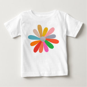 Pour Bébé T-Shirt Fleur à Pétales Colorés