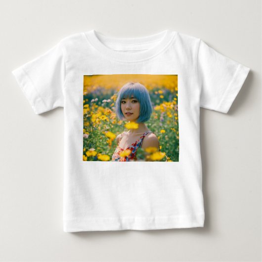 Pour Bébé T-Shirt Fleur Enchantant (Devant)