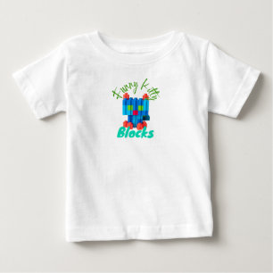 Pour Bébé T-Shirt Funny Kitty Blocks