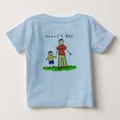 Pour Bébé T-shirt garçon de papa (Brunette dessinant les deu (Dos)