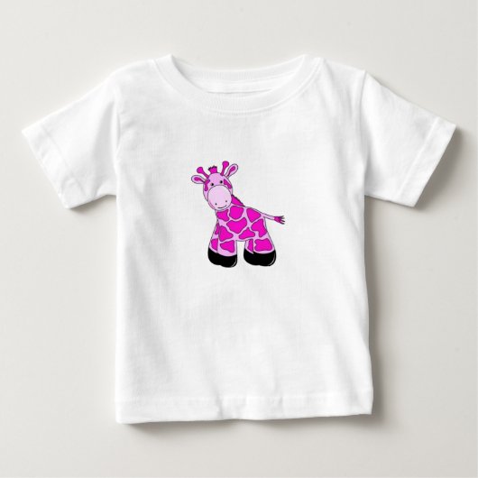 Pour Bébé T-shirt Giraffe rose (Devant)