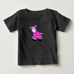 Pour Bébé T-shirt Giraffe rose