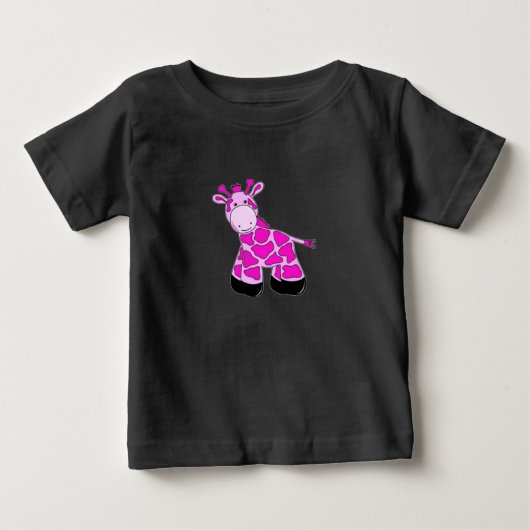 Pour Bébé T-shirt Giraffe rose (Devant)