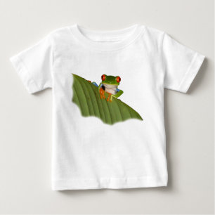 Pour Bébé T-shirt grenouille grenouille rouge Eyed Gaudy