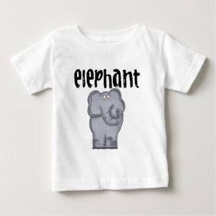 Pour Bébé T-shirt Grey Elephant Baby Raglan